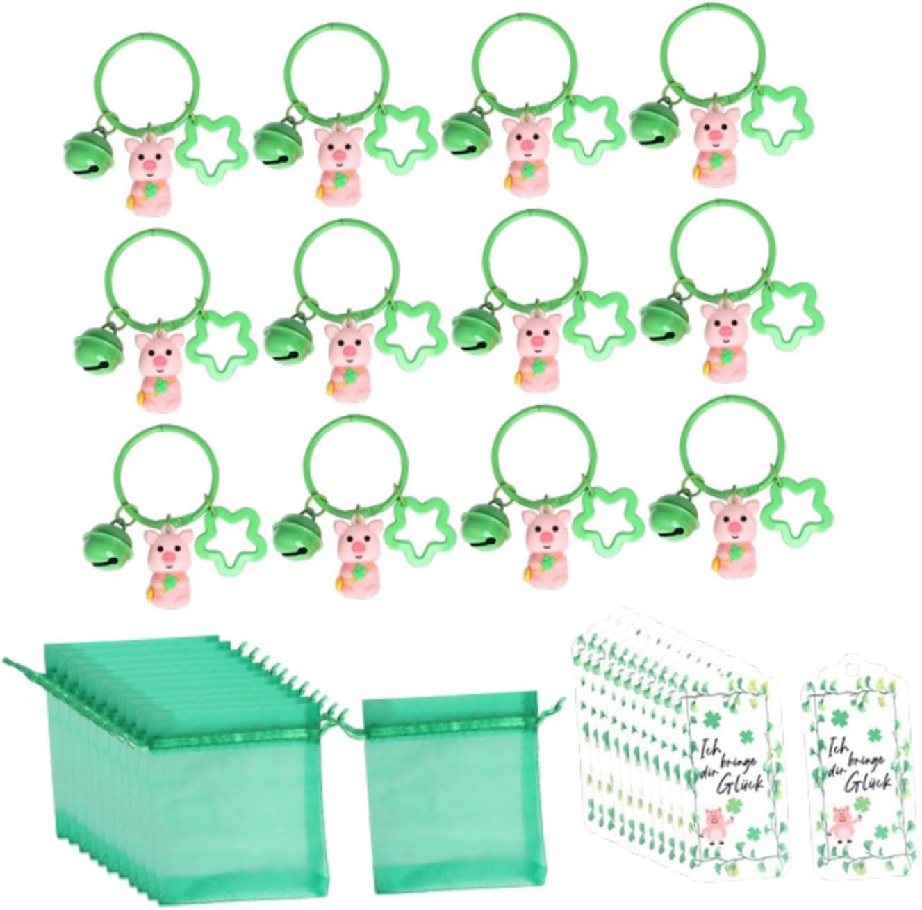 12 Piece St Patrick Day Keychain Party Favor Set