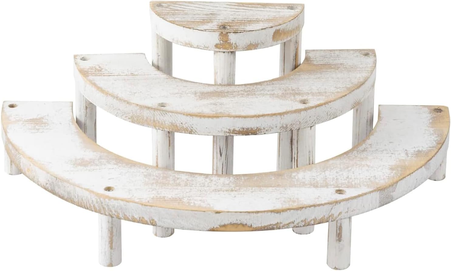 MyGift 3 Tier Wooden Display Stand Riser Set