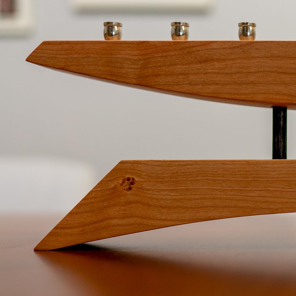 Handmade 9 Branch Modern Menorah Cherry