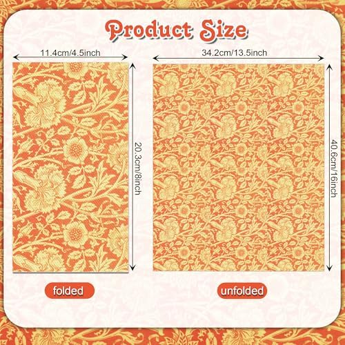 Vintage Floral Paper Napkins Set 80PCS