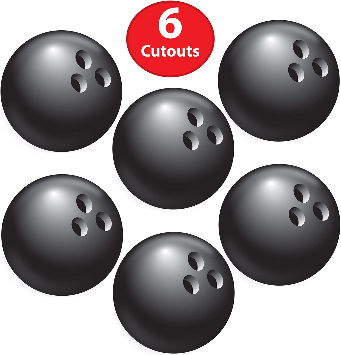 Beistle 6 Piece Durable Cardstock Bowling Decorations