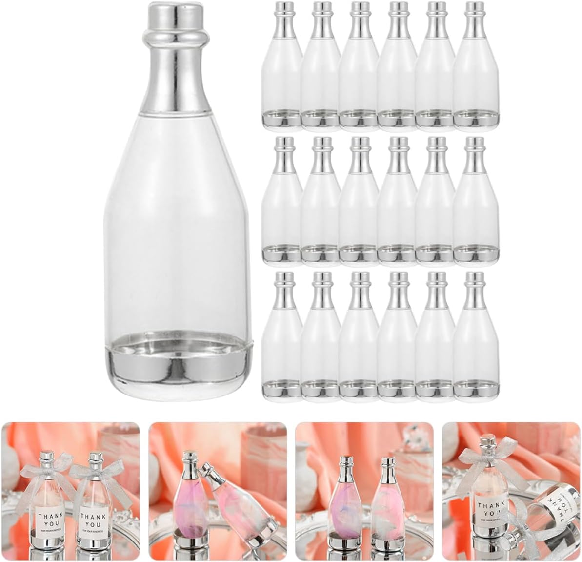 KOMBIUDA Mini Wine Bottle Candy Boxes for Wedding Party Favors