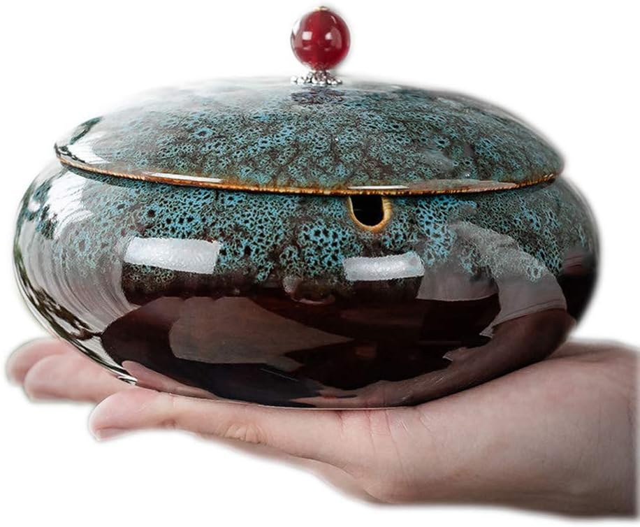 Glsairy 57 Inceramic Ashtray with Lids