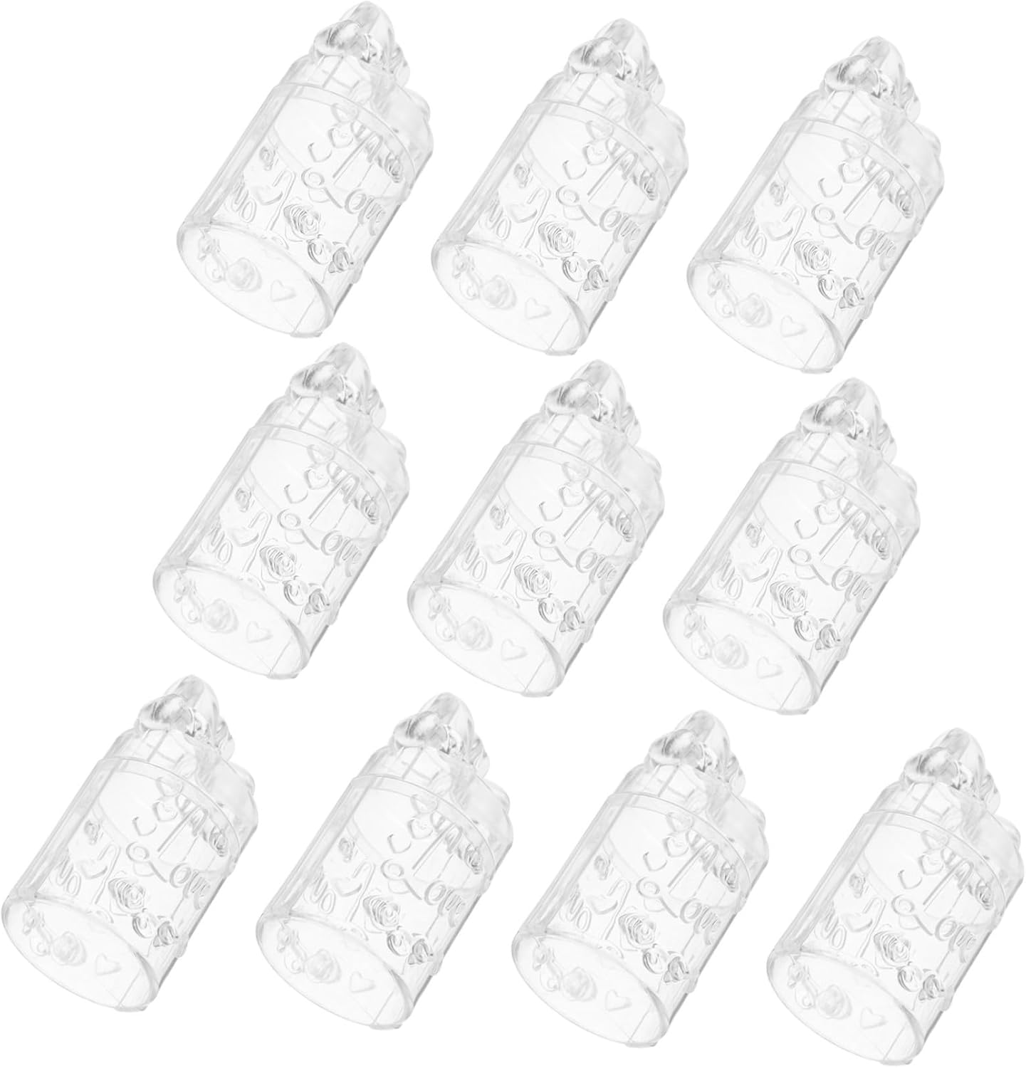 Cabilock 10pcs Plastic Wedding Candy Boxes Creative Containers for Macarons Treats