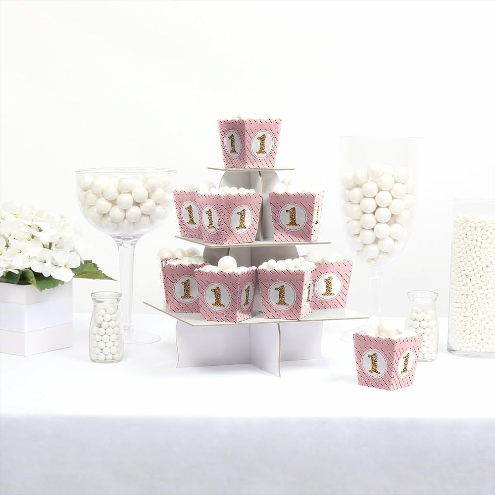 1st Birthday Girl Candy Boxes 12 Pack Fun Party Favor