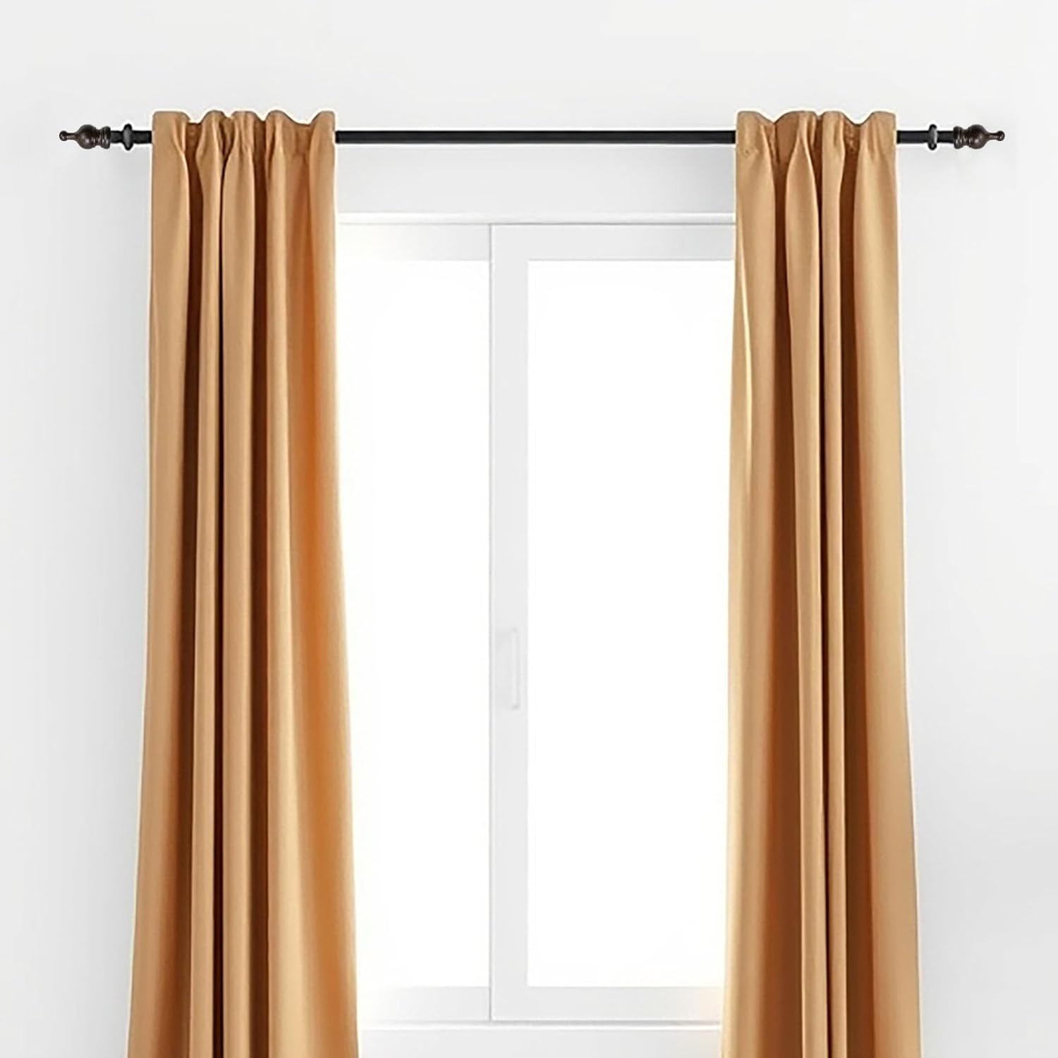 T Tulead 138 Inch Wood Curtain Rod Finials 2Pcs