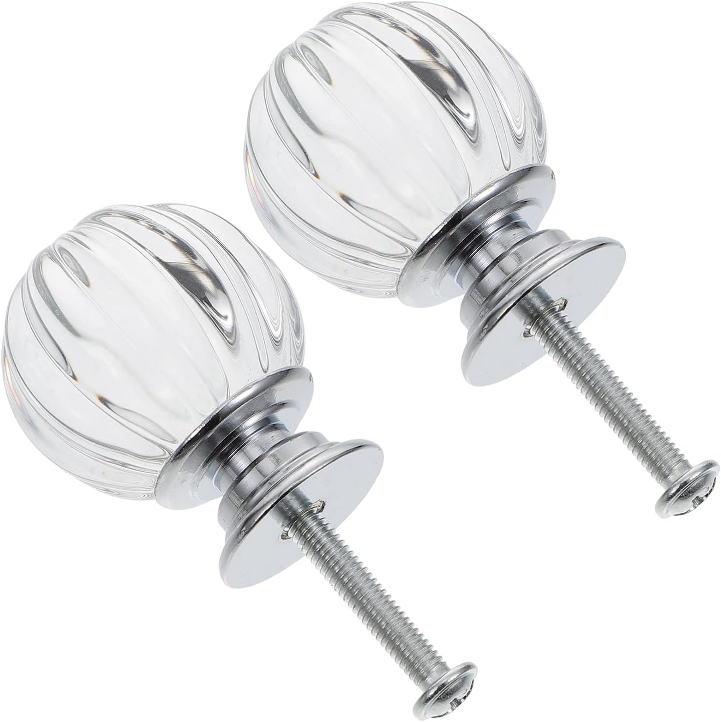 Mobestech Crystal Curtain Rod Finials for Lamps Decoration