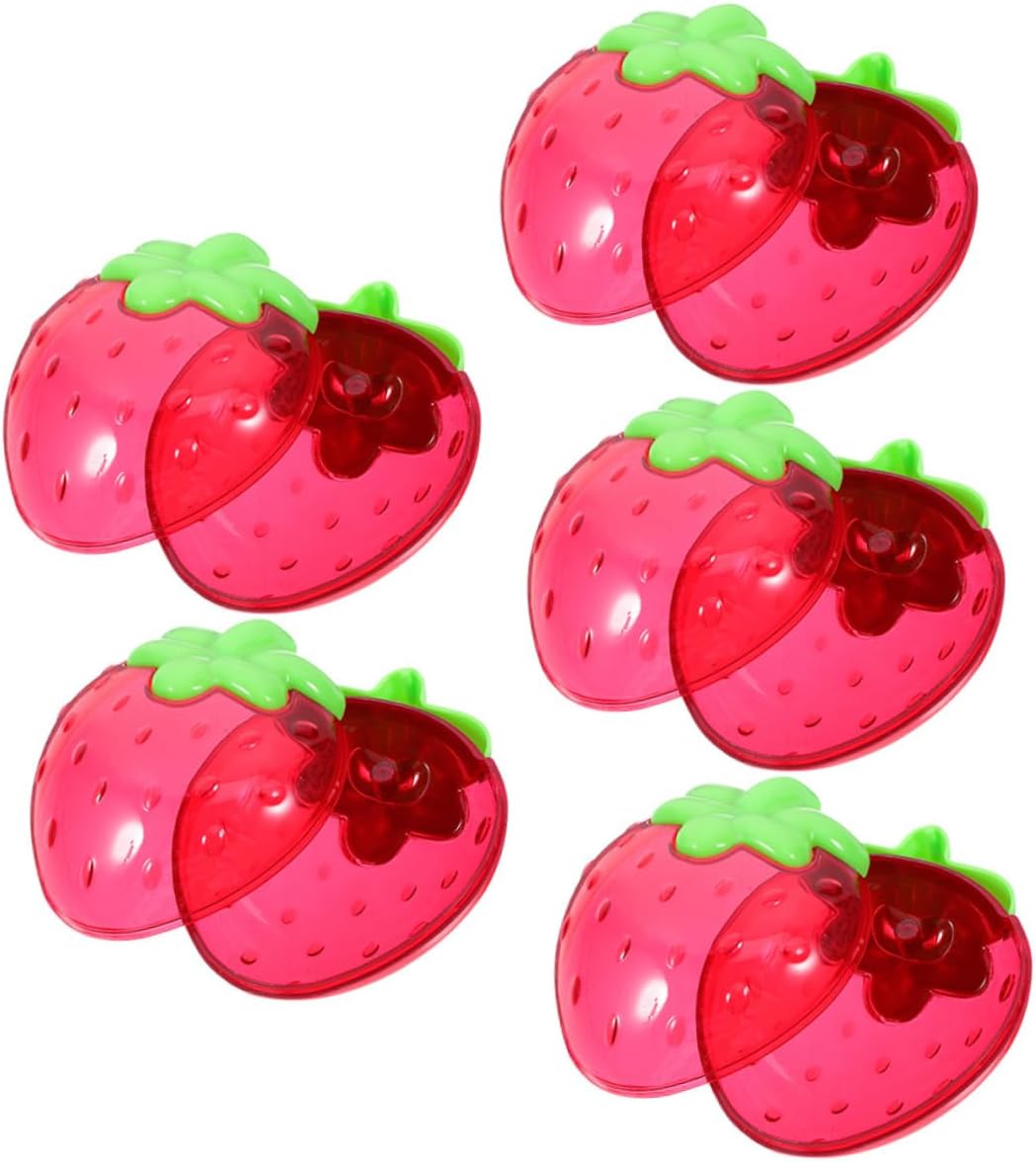 5pcs Mini Strawberry Shaped Candy Boxes for Party Favors