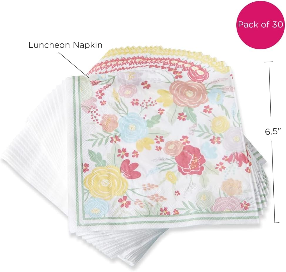 Kate Aspen 2 Ply Paper Napkins Set of 30 Garden Blooms
