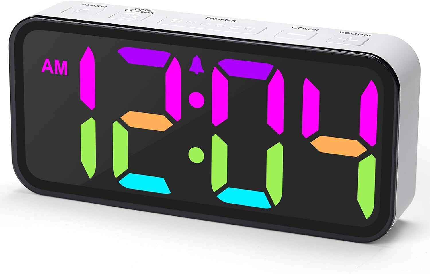 Ultra Loud Alarm Clock for Heavy Sleepers with RGB Night Light