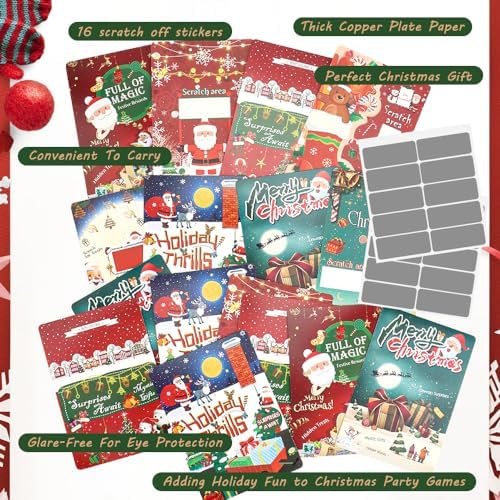 16 Christmas Scratch-Off Cards for Fun and Surprise