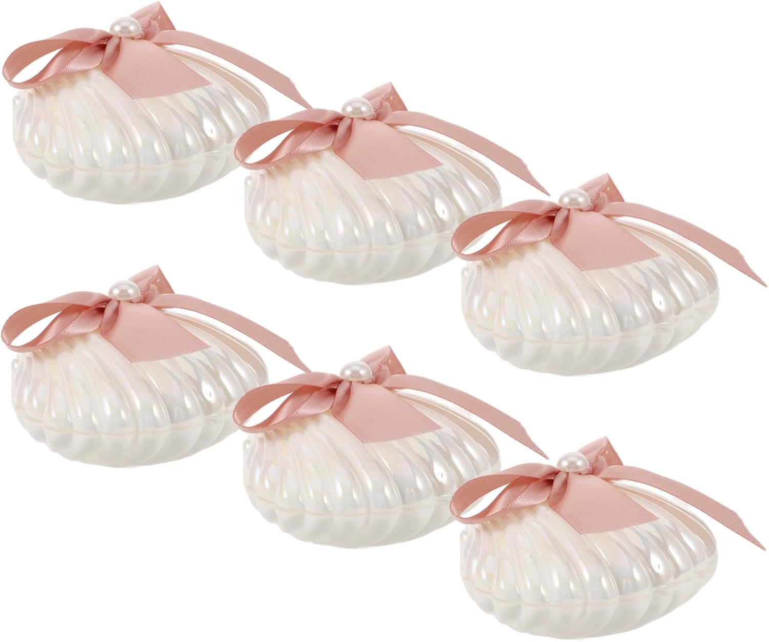 PRETYZOOM 30pcs Shell Shape Candy Boxes for Wedding and Party Favors