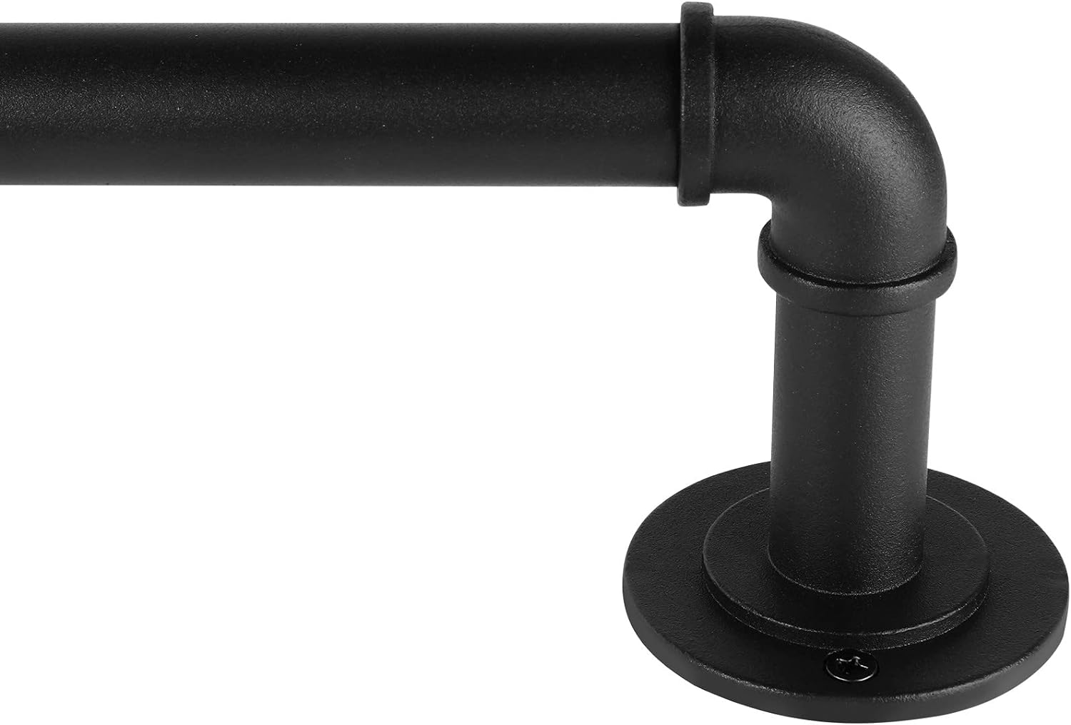 JoyUltra Blackout Wrap Around Curtain Rod 78 Inch Diameter 33-45 Inches Black