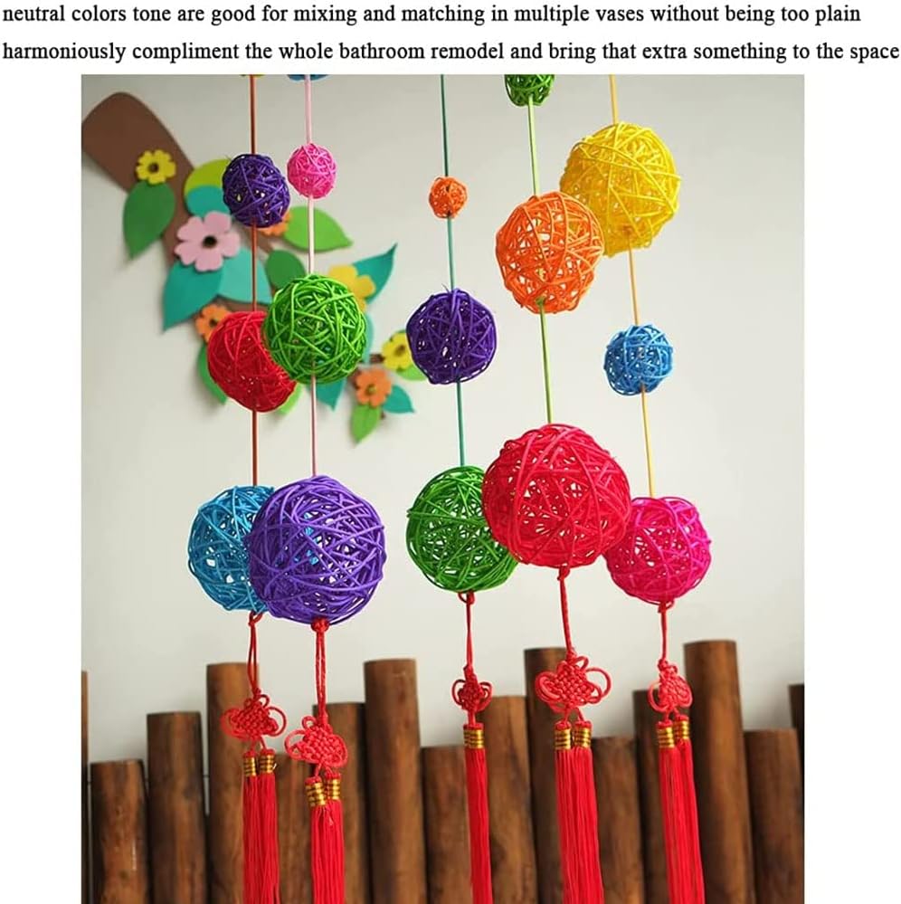 HAHIYO 40mm Rattan Balls 12PCS for Vase Filling Centerpiece