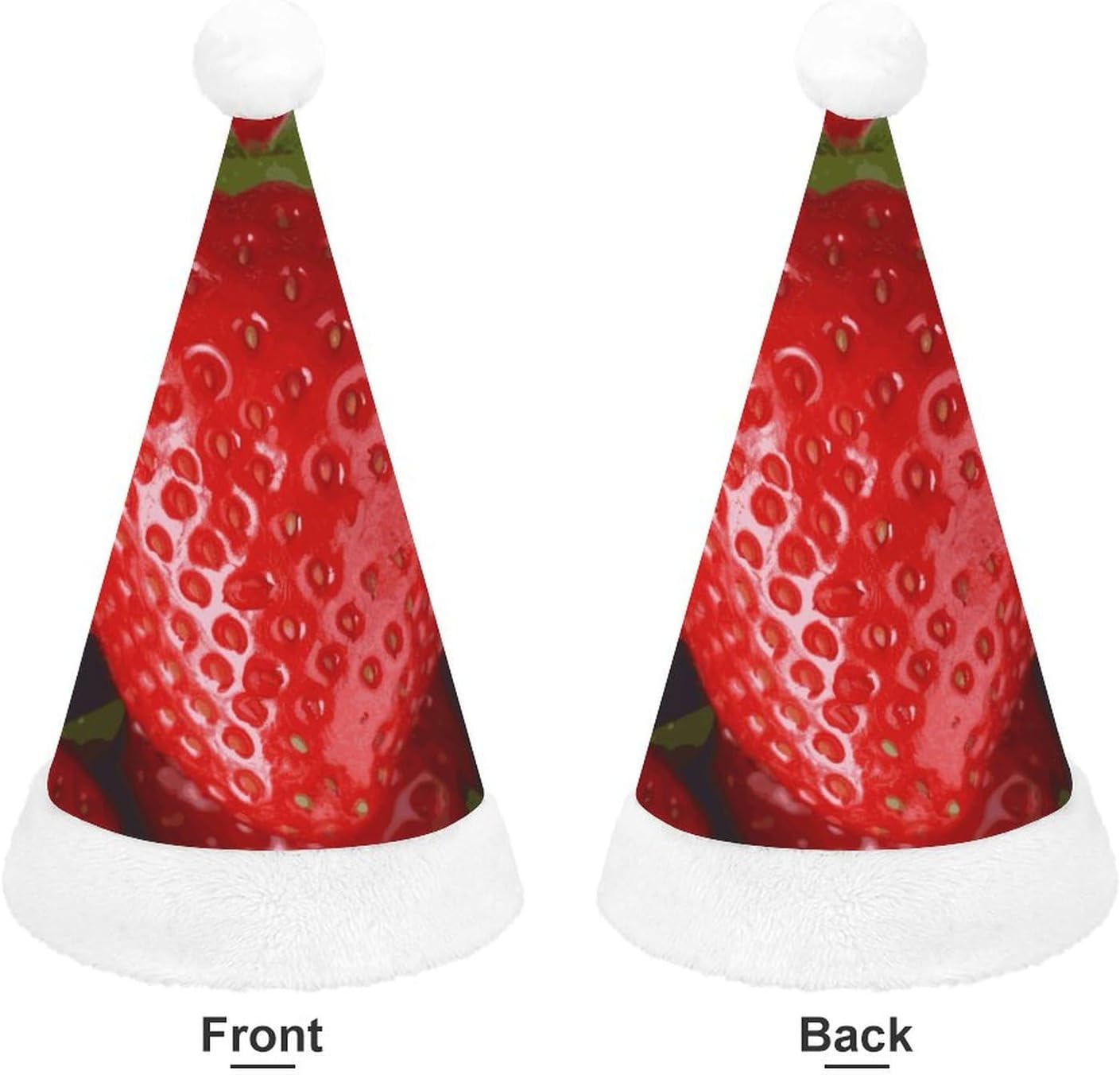NWGHM Red Strawberry Santa Christmas Hat for Adults