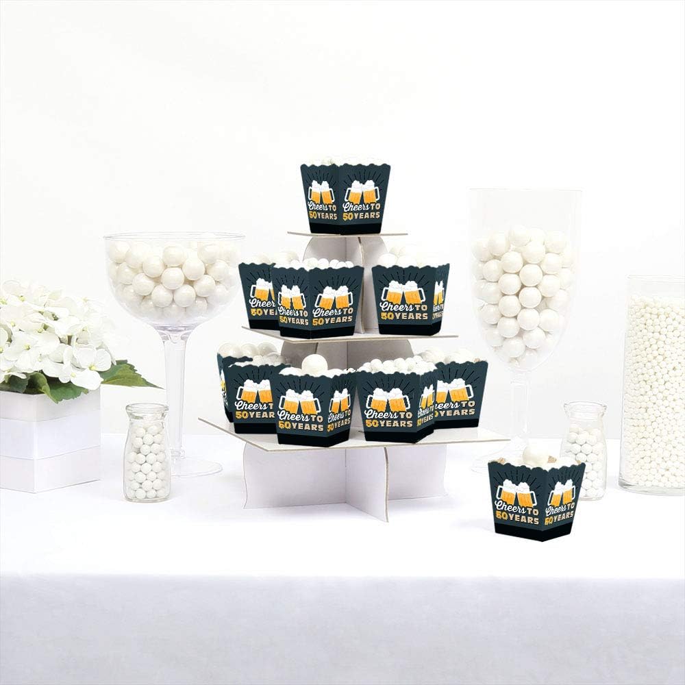 Cheers and Beers to 50 Years Mini Candy Boxes Set of 12
