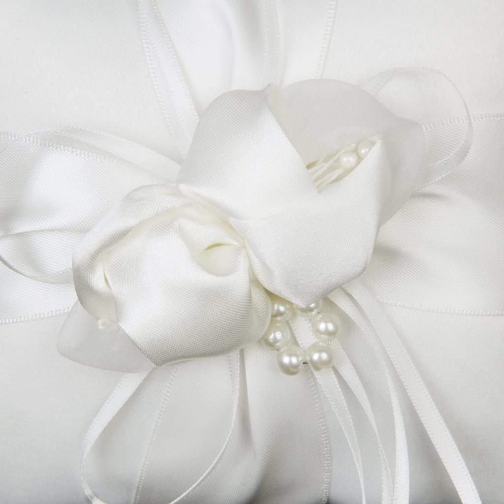 Taotenish Wedding Ring Pillow Flower Girl Basket Set