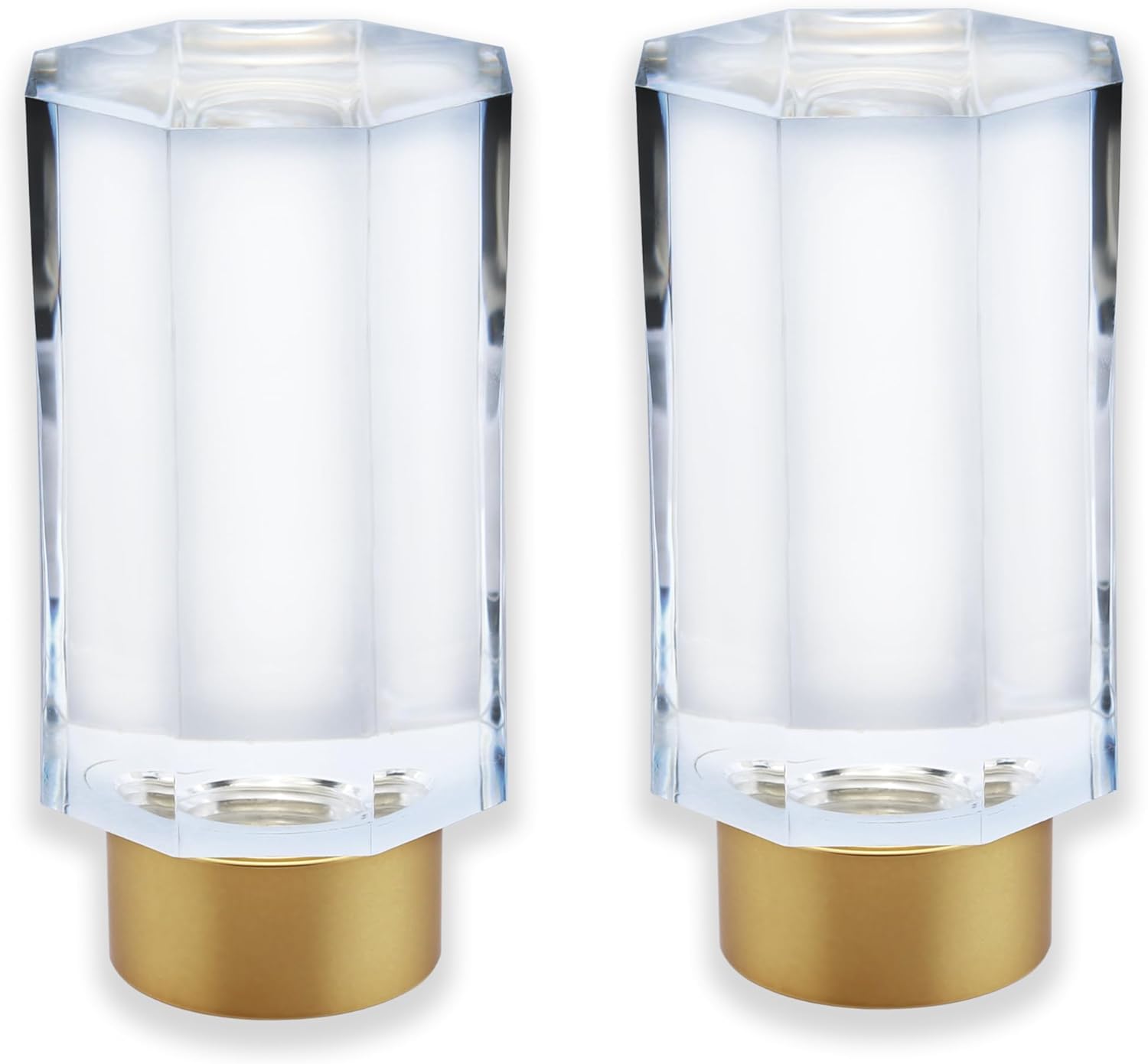 BlastHome Luxury Faceted Pillar Finials Set of Two