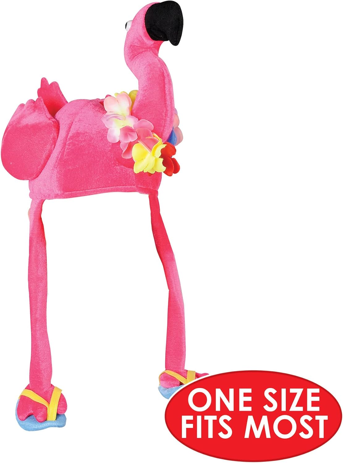 Beistle Unisex Plush Pink Flamingo Hat for Parties