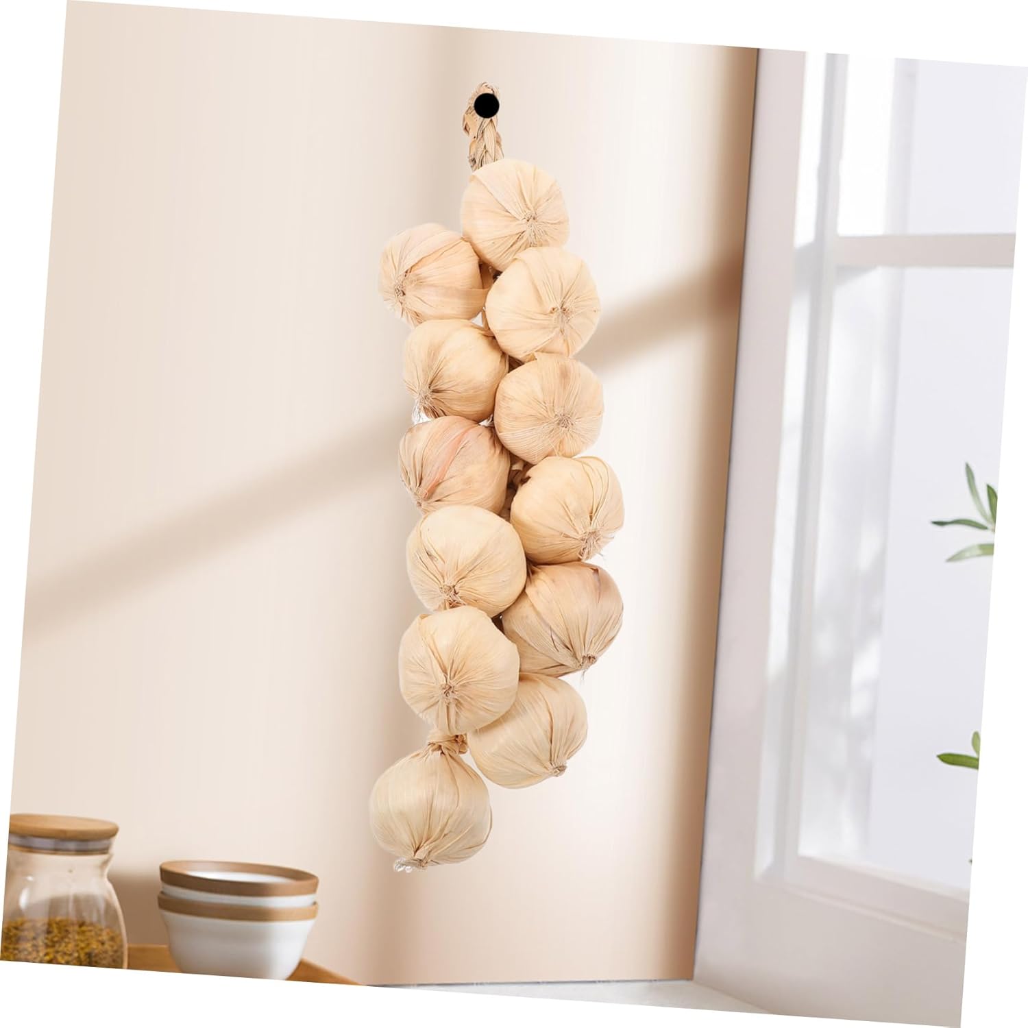 Cabilock Artificial Garlic Garland Wall Hanging Decor