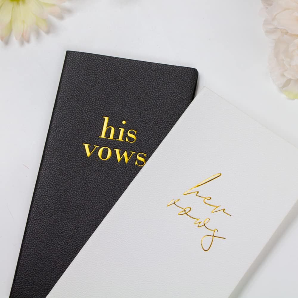 Premium Leather Vow Books His and Hers Set of 2