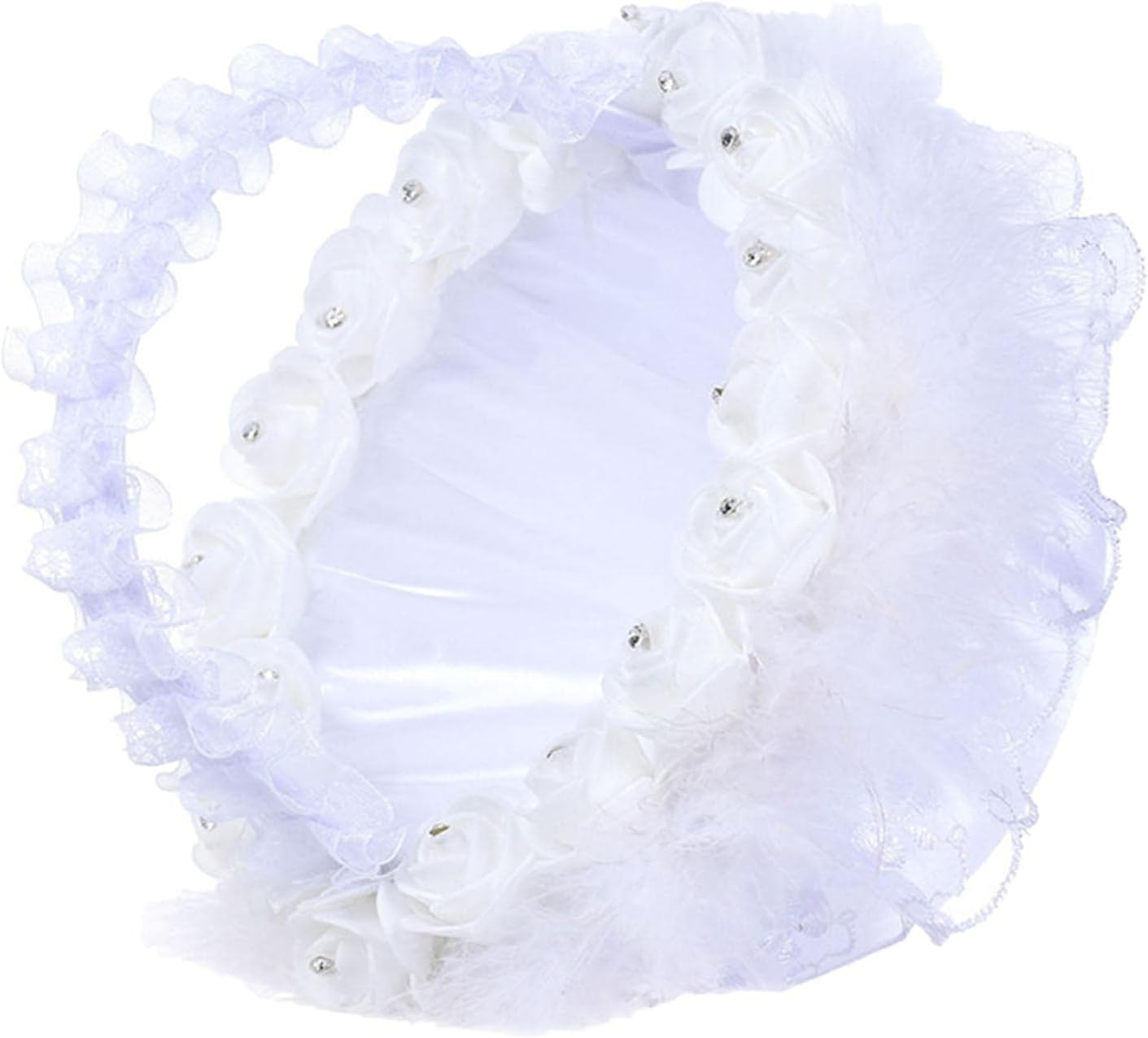 Wedding Flower Girl Basket White Candy Storage Basket