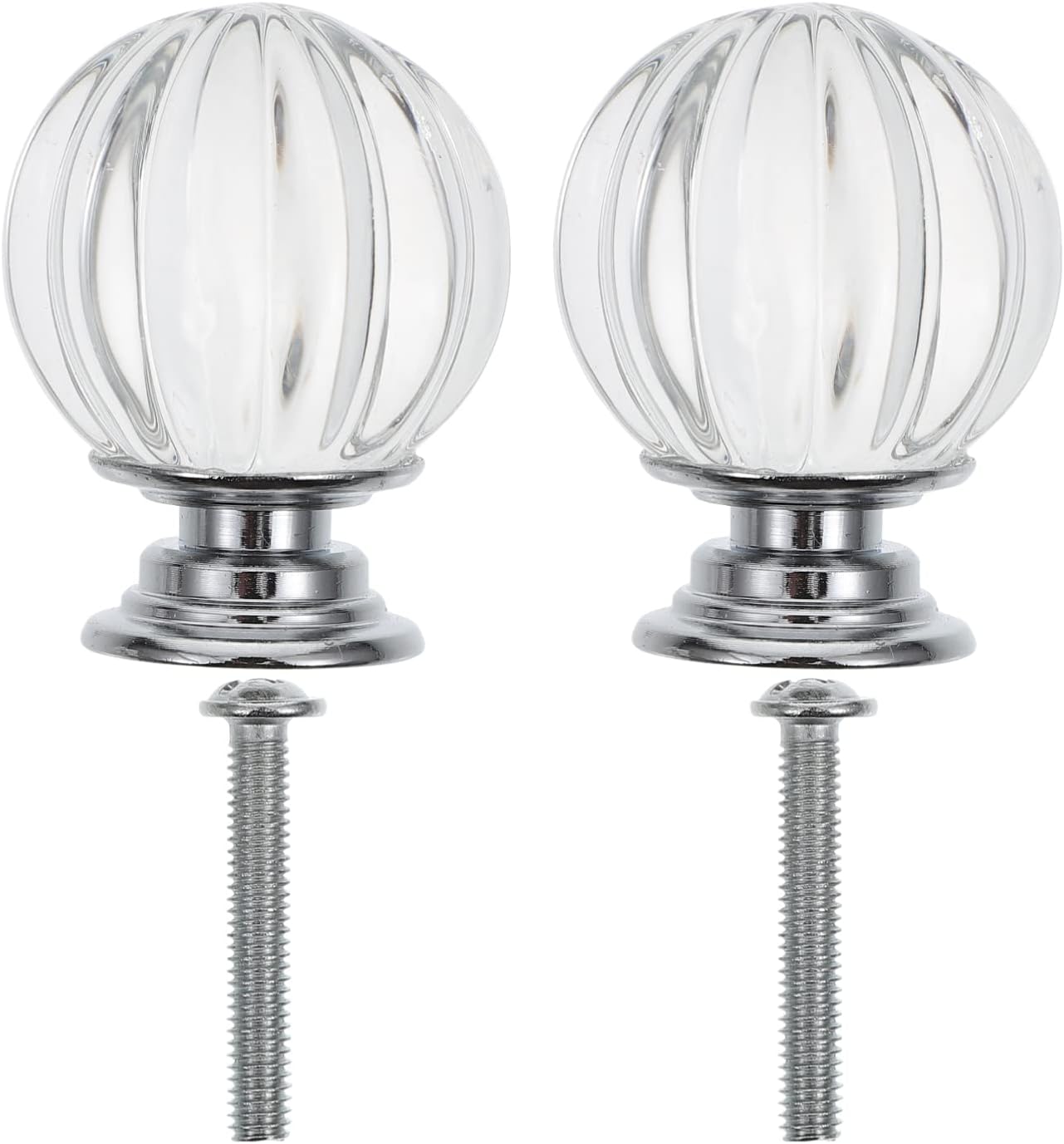 Crystal Curtain Finials Set for Modern Decor