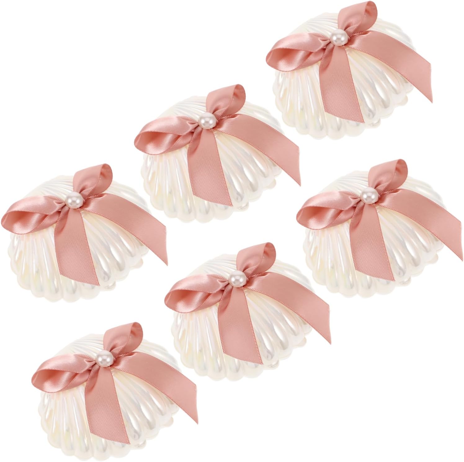 PRETYZOOM 18pcs Shell Shape Candy Boxes for Weddings and Parties
