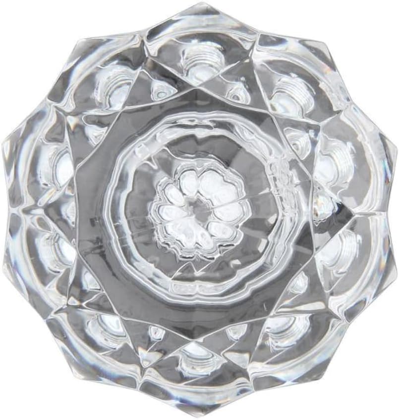 Ceybo Crystal Sphere Finials with Black Base Set of 2