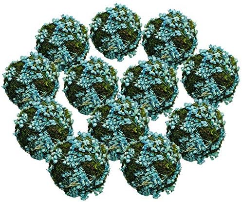 Natural Blue Moss Decorative Ball Set of 6