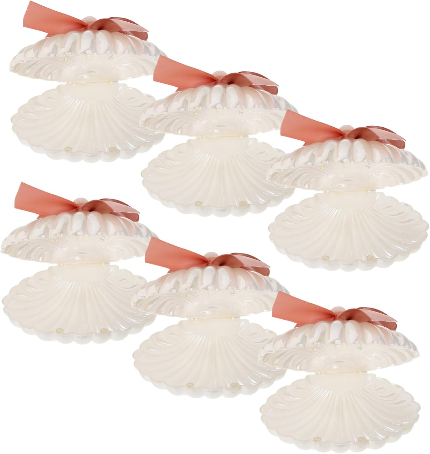PRETYZOOM 30pcs Shell Shape Candy Boxes for Wedding and Party Favors