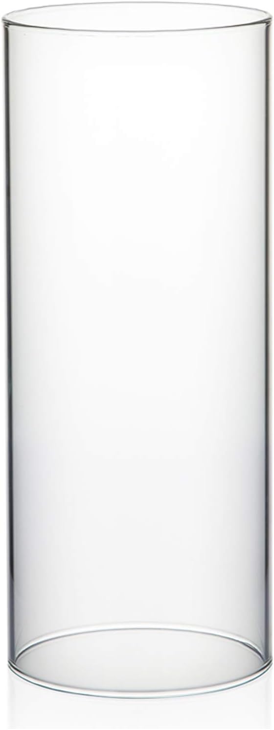 WGVI Hurricane Candle Holder Sleeve 4 Inch Clear Glass Cylinder