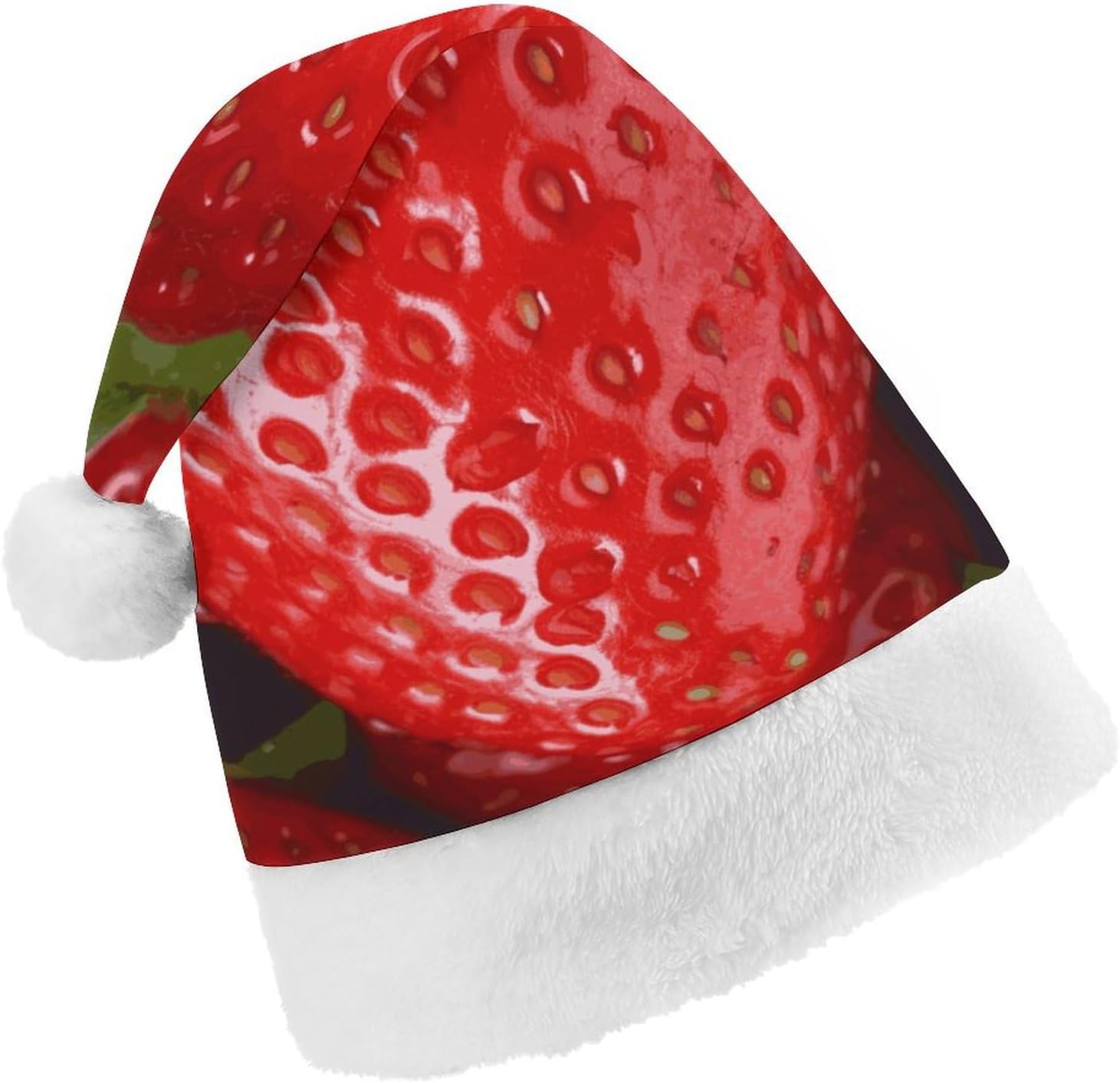 NWGHM Red Strawberry Santa Christmas Hat for Adults