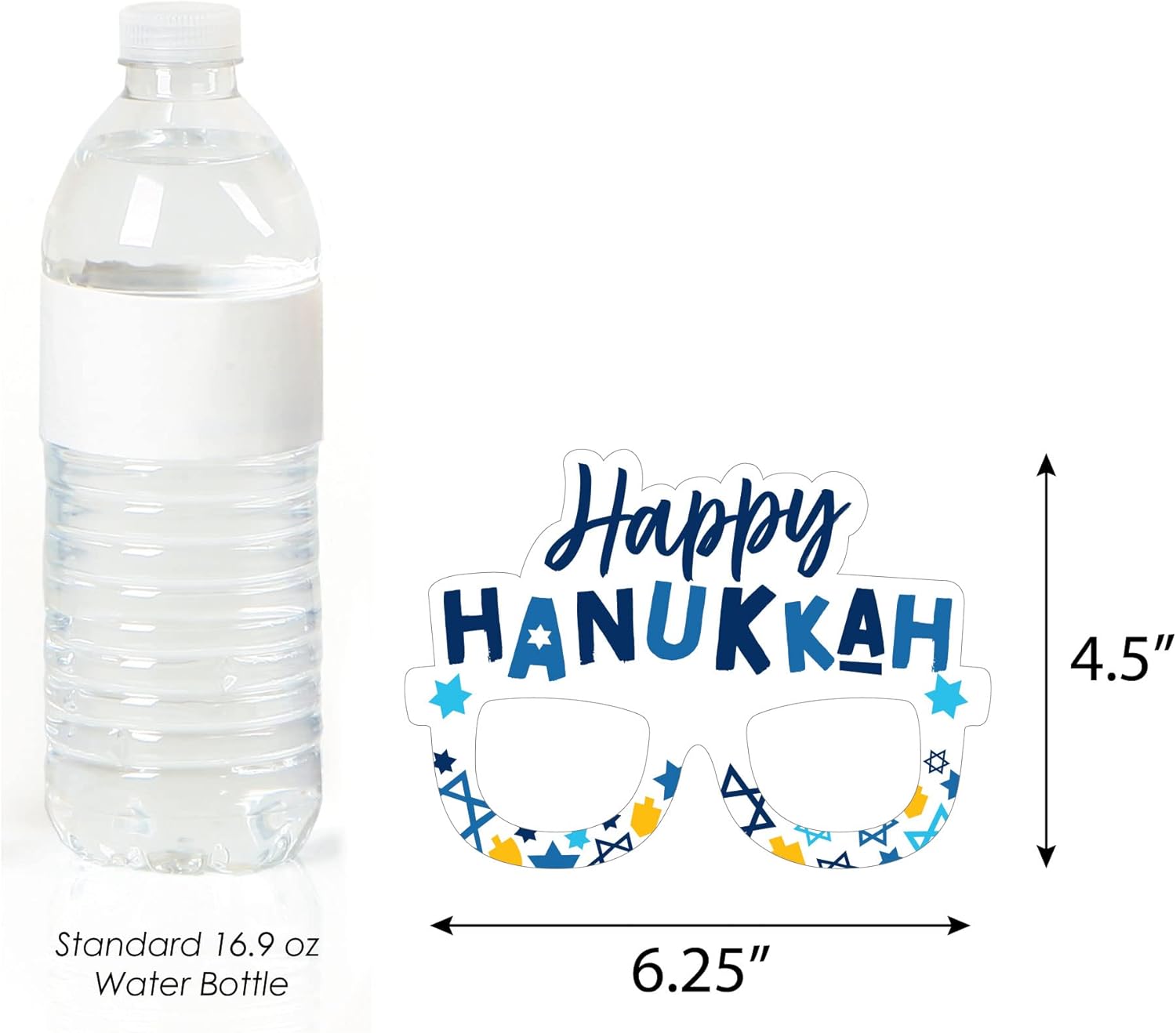Big Dot of Happiness Hanukkah Menorah Photo Booth Props - 10 Count