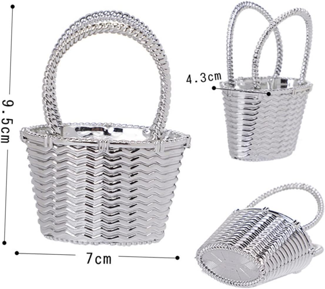 12pcs Creative Handheld Candy Baskets for Weddings and Parties
