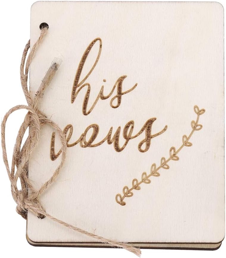 TOPINCN 2 Pack Wedding Vow Booklets with Hem Rope