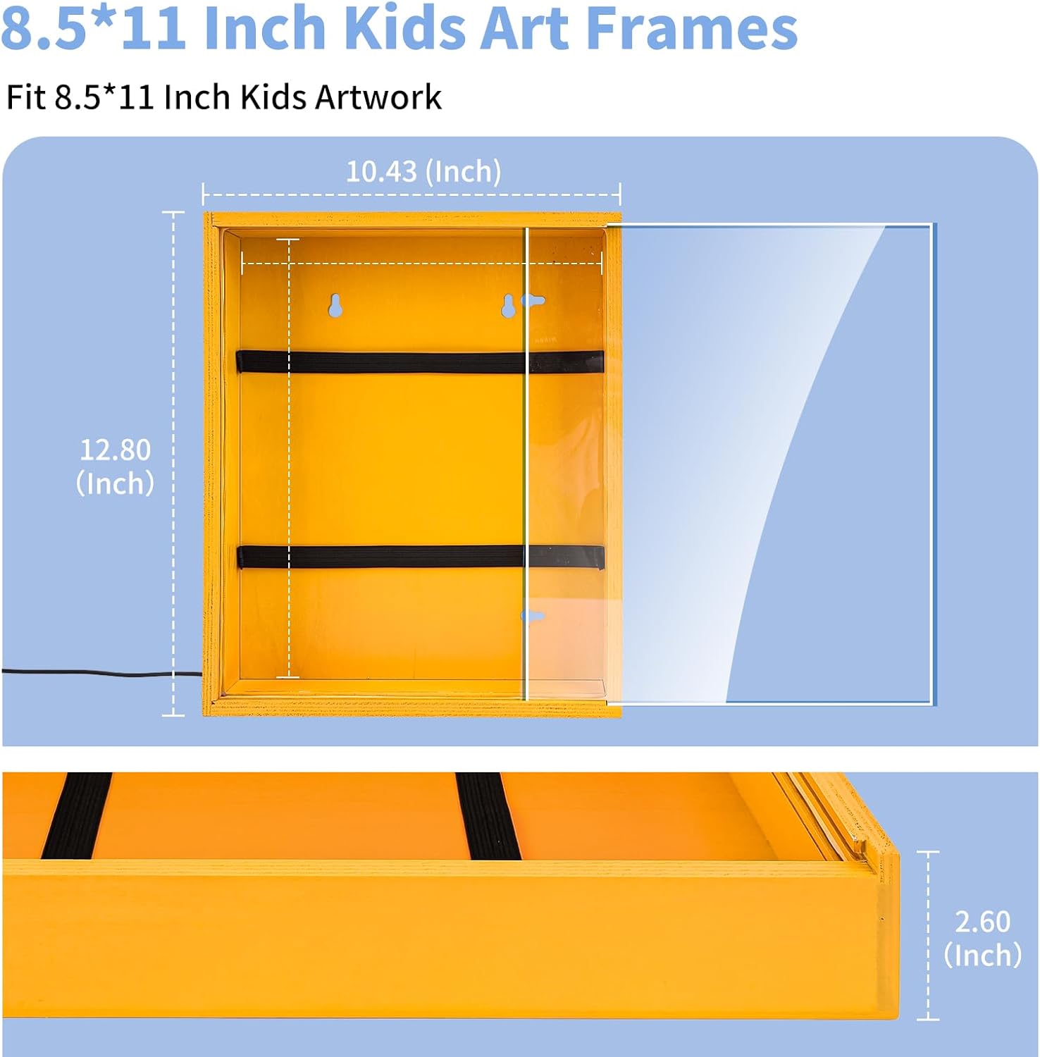 LED Lighted Shadow Box for Art Display and Storage
