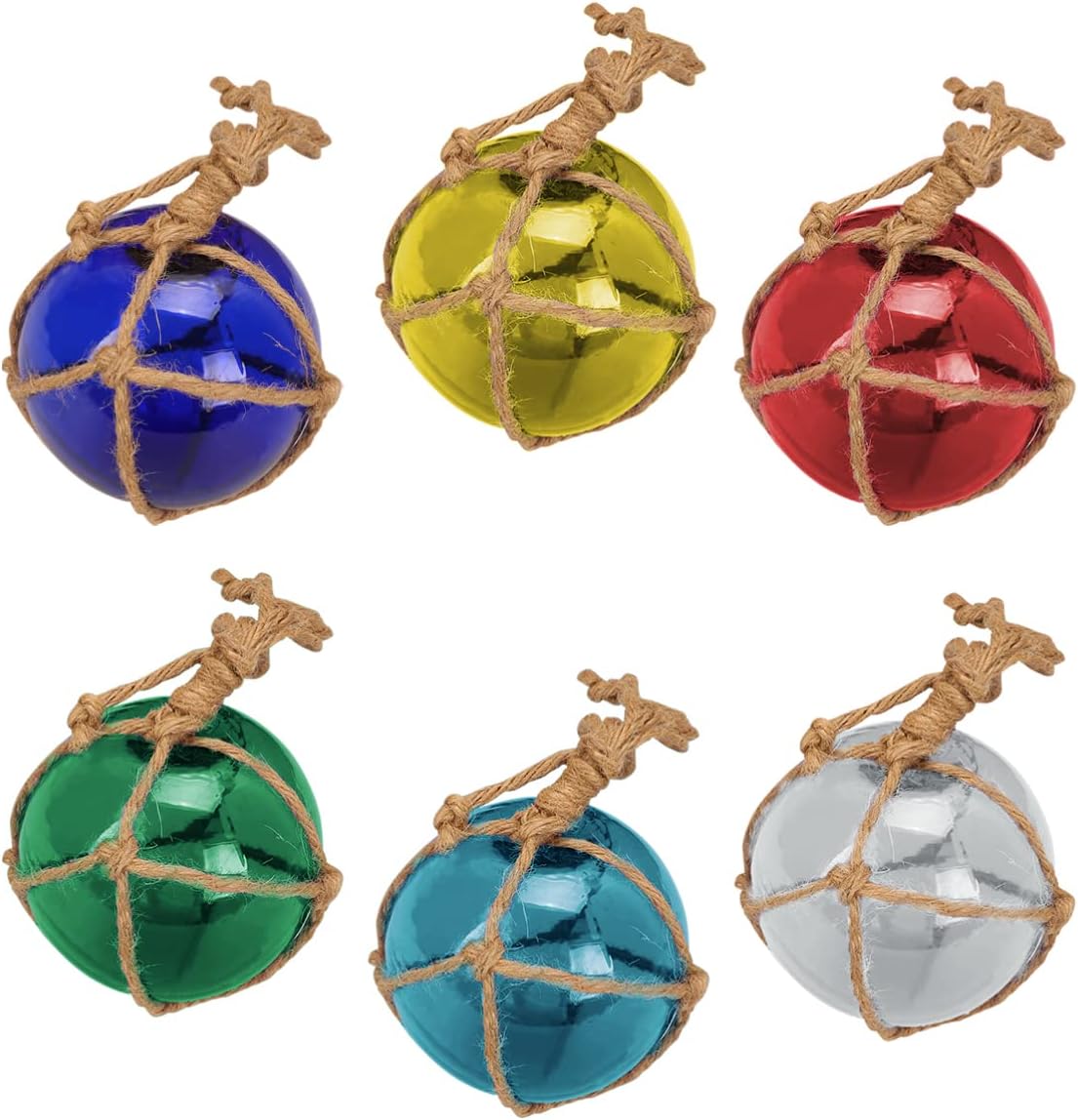 SaditY Nautical Glass Balls Coastal Decorative Ornaments