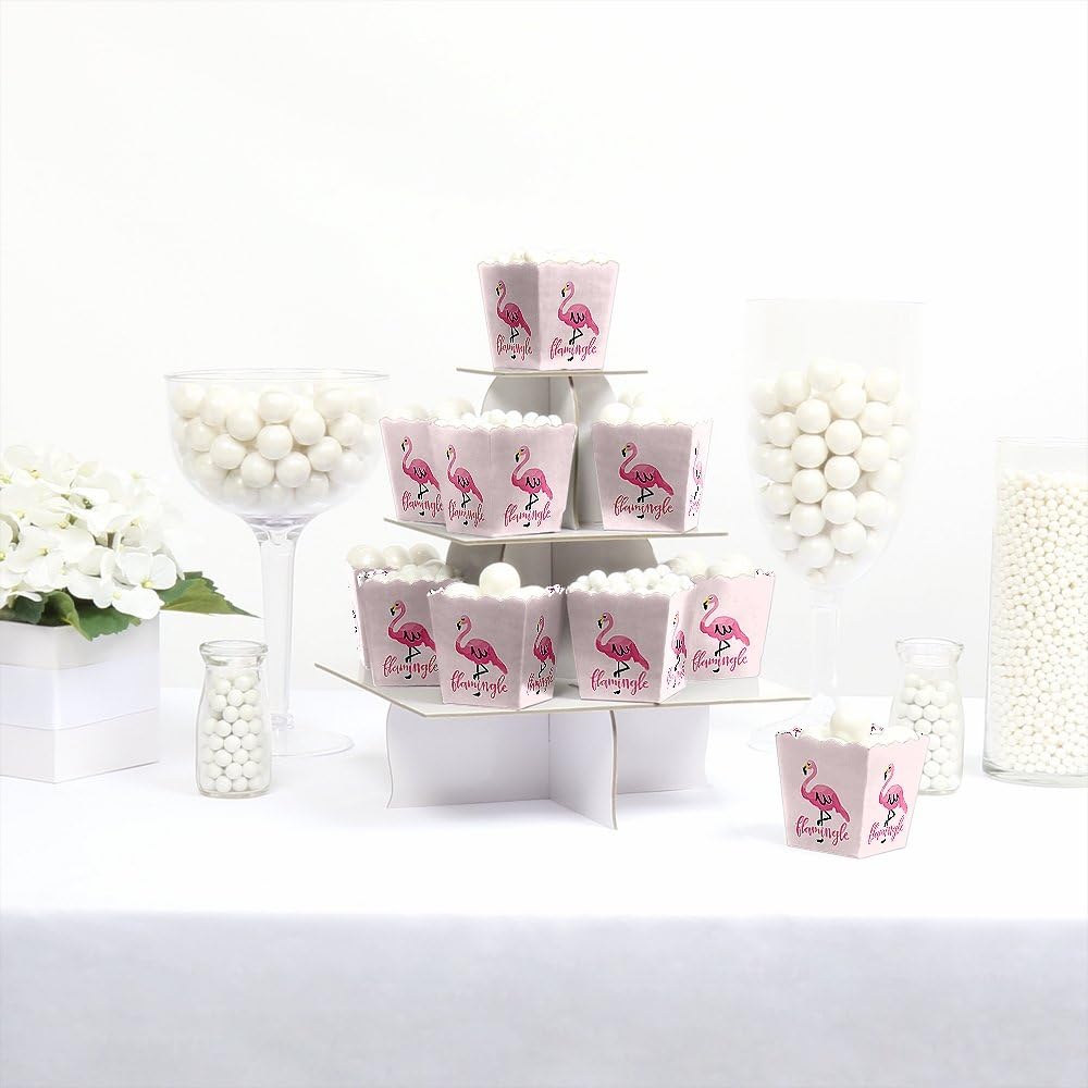 Big Dot of Happiness Pink Flamingo Party Favor Boxes Set of 12