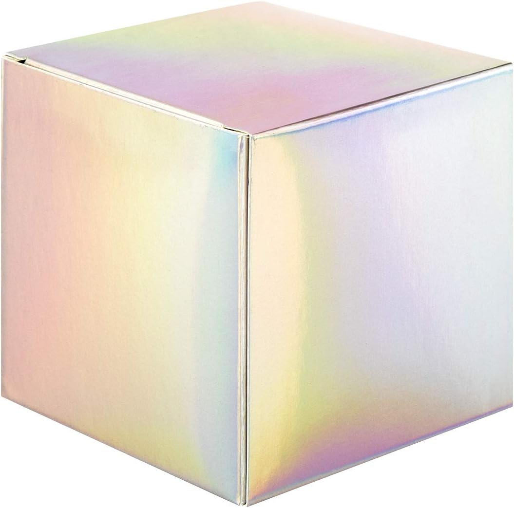 Andaz Press Iridescent Holographic Party Favor Boxes 50 Pack