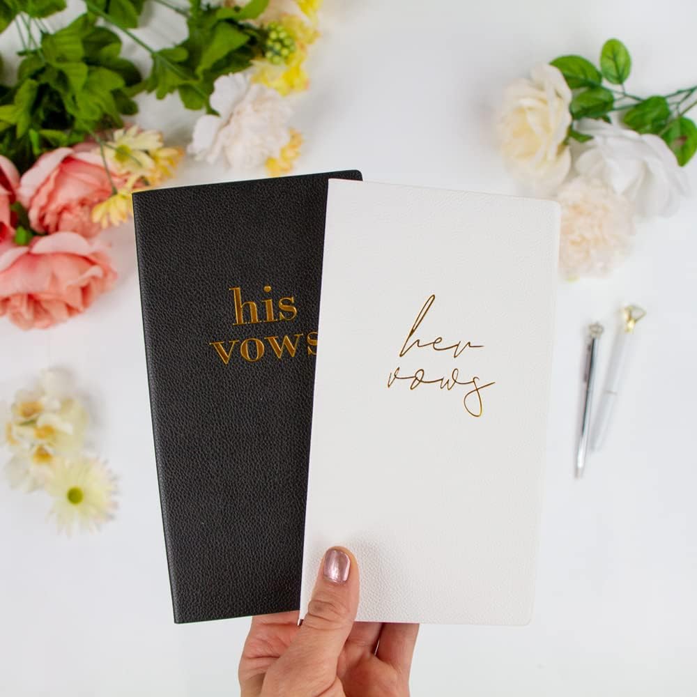 Premium Leather Vow Books His and Hers Set of 2