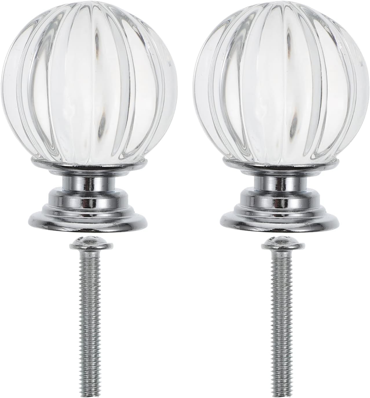 Mobestech Crystal Curtain Rod Finials for Lamps Decoration