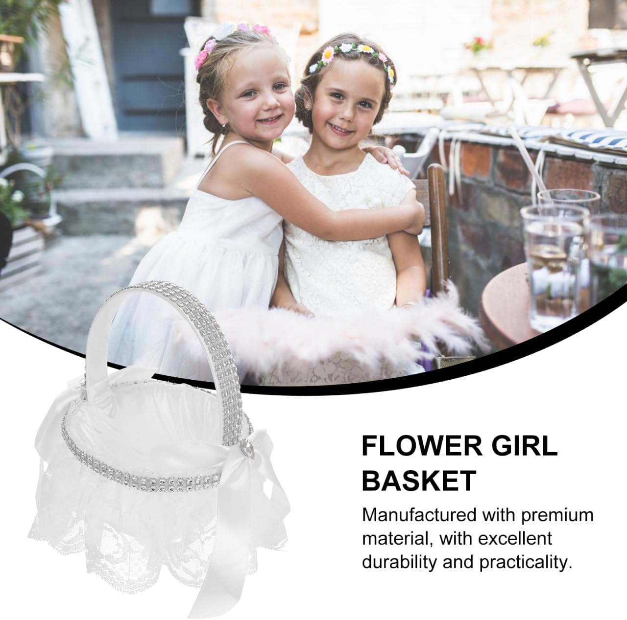 Cabilock 3 Pcs Wedding Flower Basket Decor