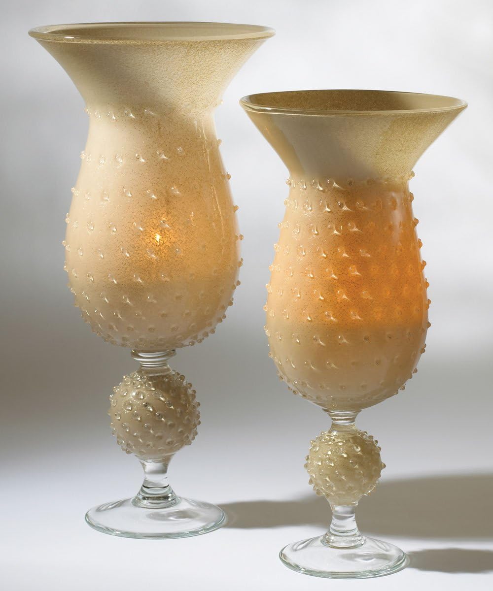 Global Views Shimmering Palace Footed Hurricane Vase