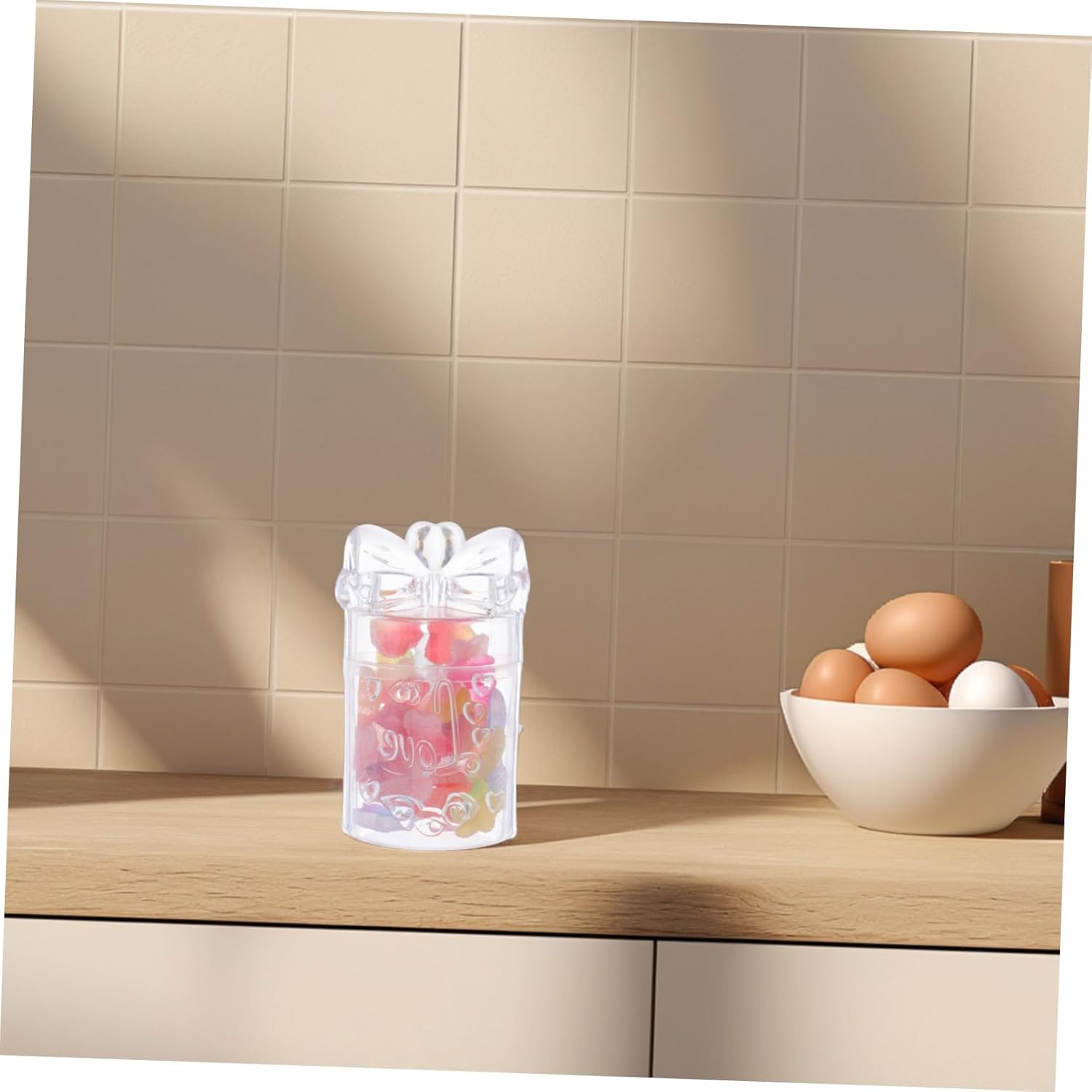Cabilock 10pcs Plastic Wedding Candy Boxes Creative Containers for Macarons Treats