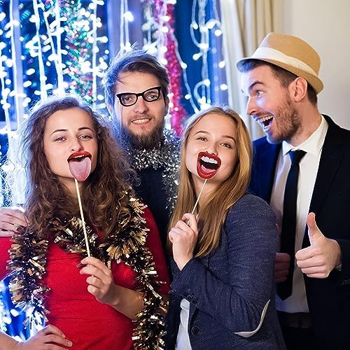 40pcs Fun Lip Photo Booth Props with Stick