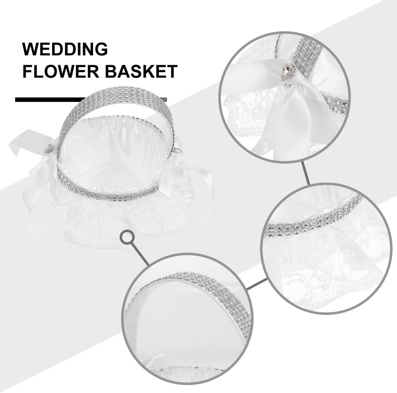 Cabilock 3 Pcs Wedding Flower Basket Decor