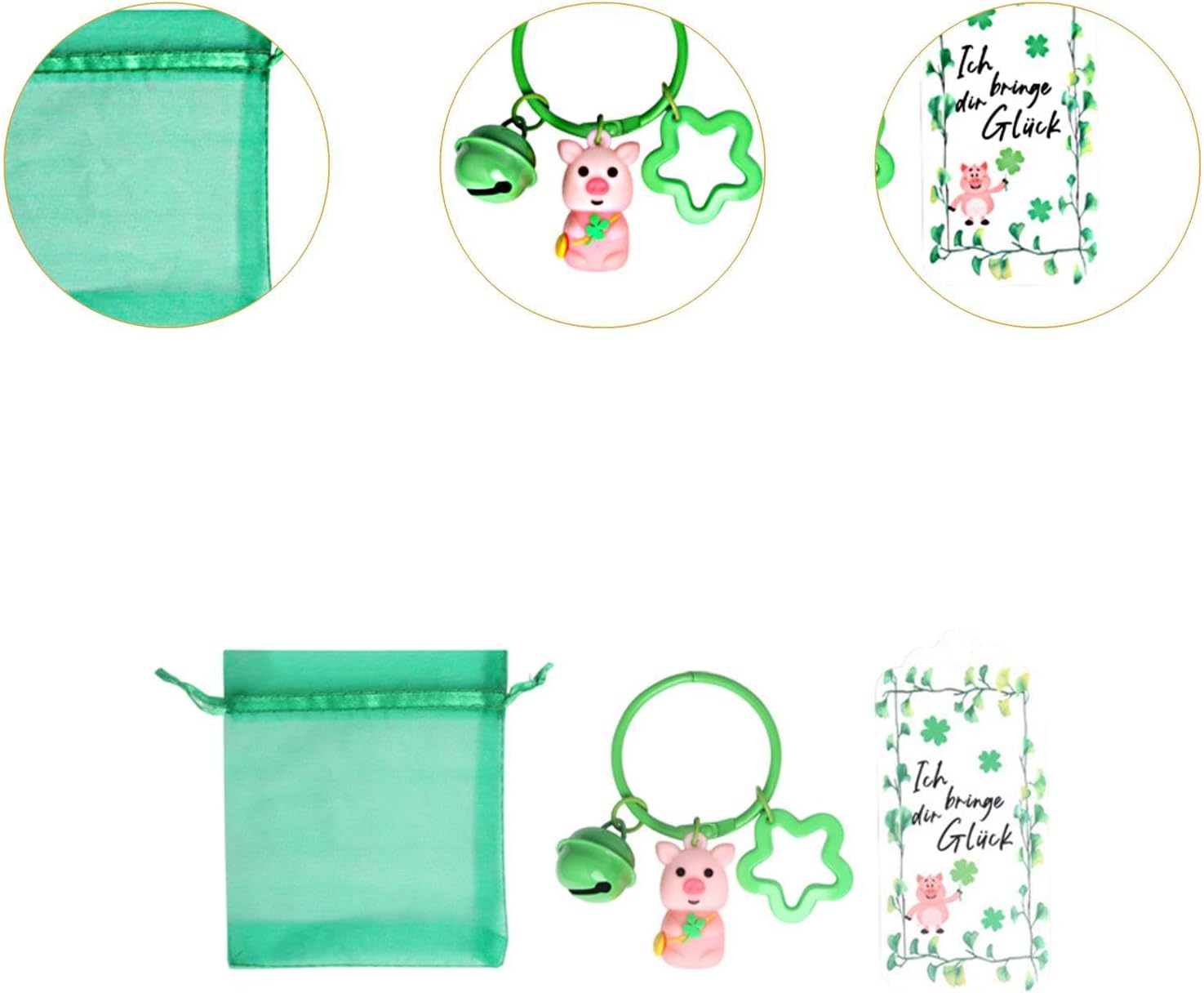 12 Piece St Patrick Day Keychain Party Favor Set