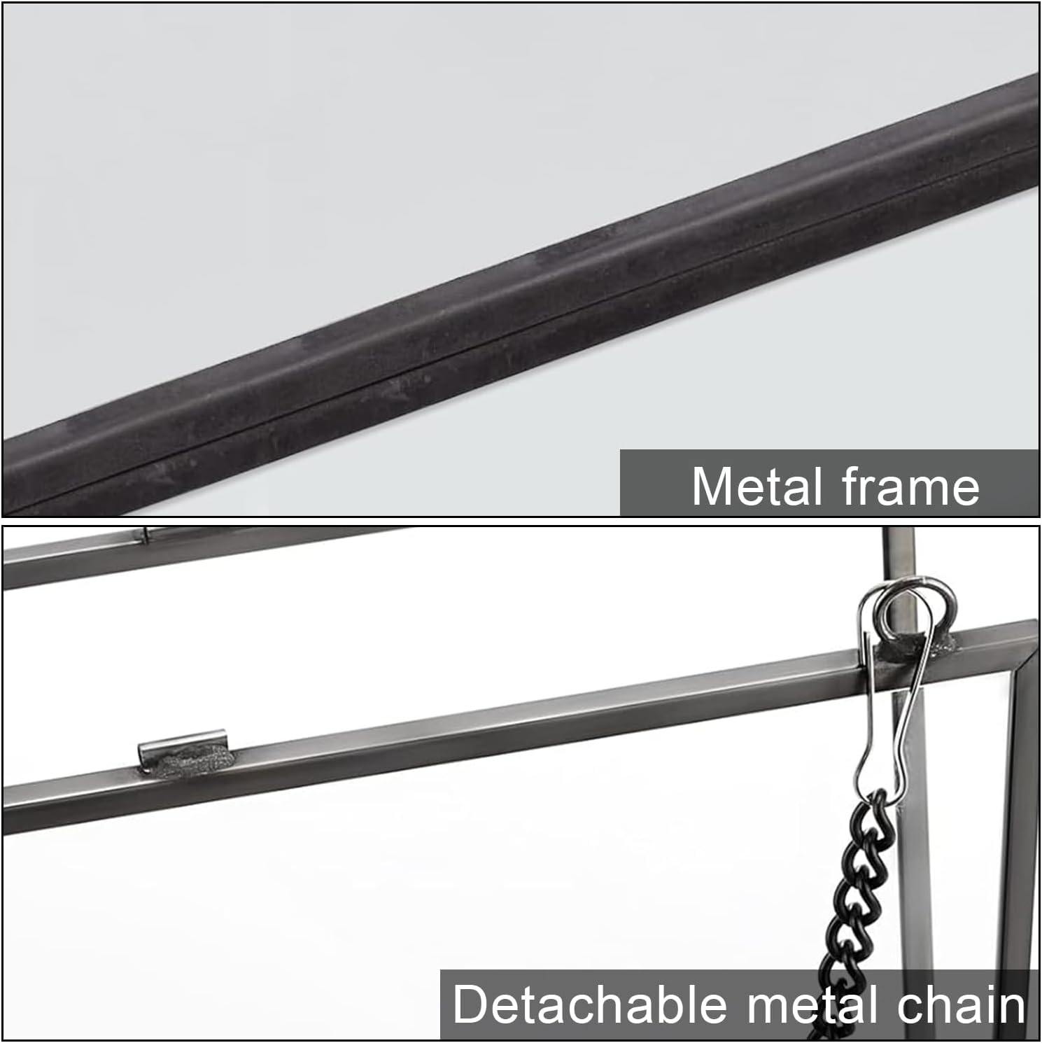 4 Pack 5x7 Pressed Flower Frames Black Glass Hanging Frames with Chain