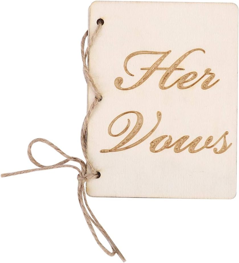 Wedding Vow Booklets Set of 2 with Hem Rope